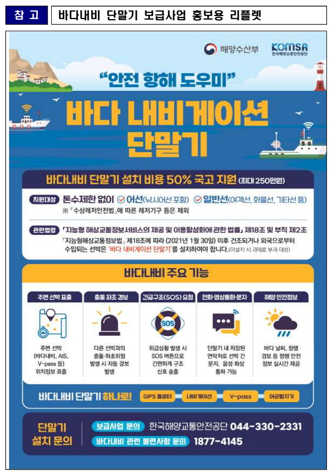 디지털 파수꾼 ‘바다내비‘바다내비’ 단말기 보급을 위한 제8차 지원사업.jpg