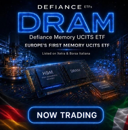 Defiance ETFs, 유럽 최초 메모리 반도체 ETF 출시…AI 시대 'DRAM 투자' 길 열었다